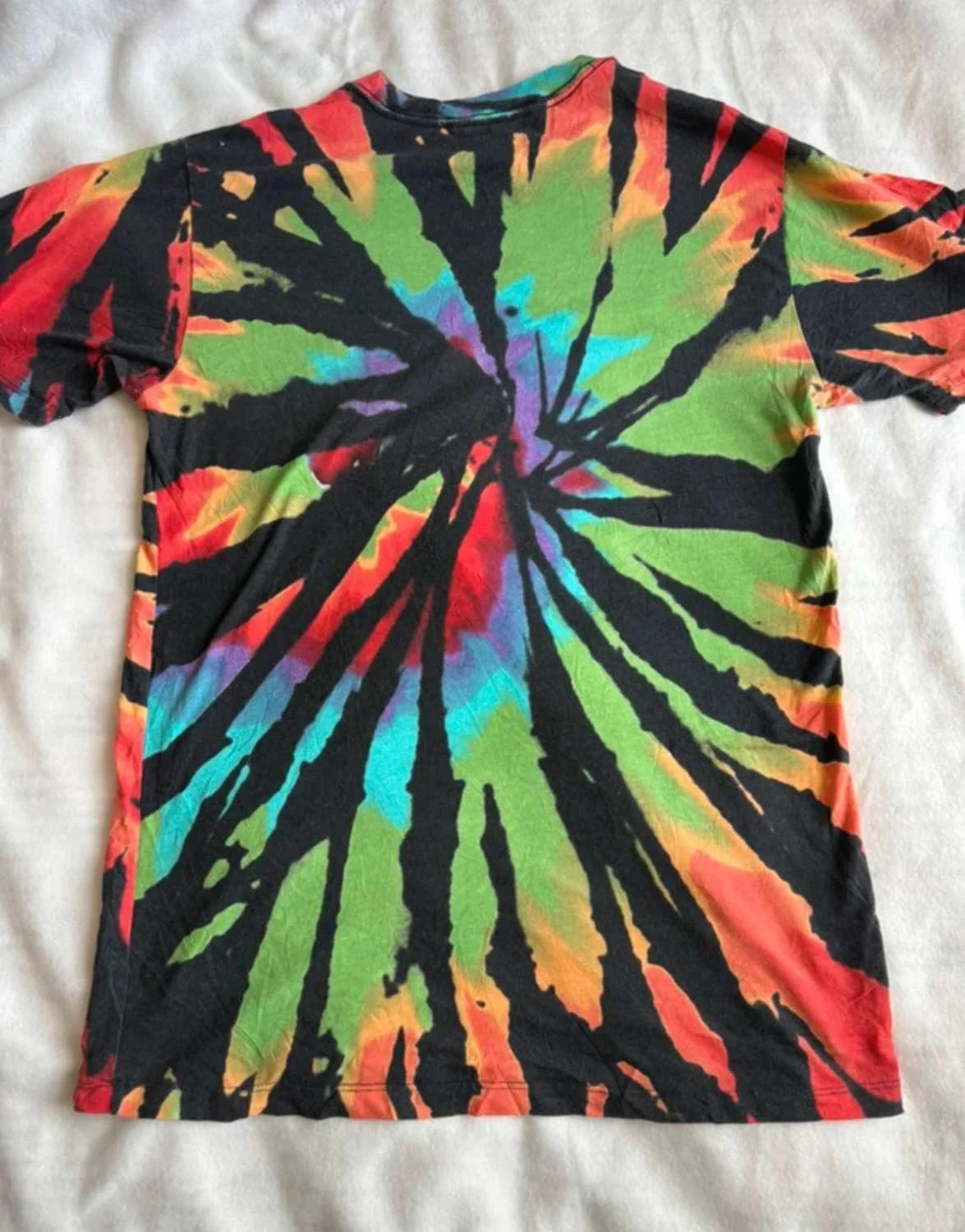 Camiseta tie-dye esqueletos multicolor skate streetwear vintage unisex XS – photo 2